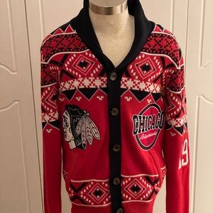 Holiday Chicago Blackhawks Cardigan!